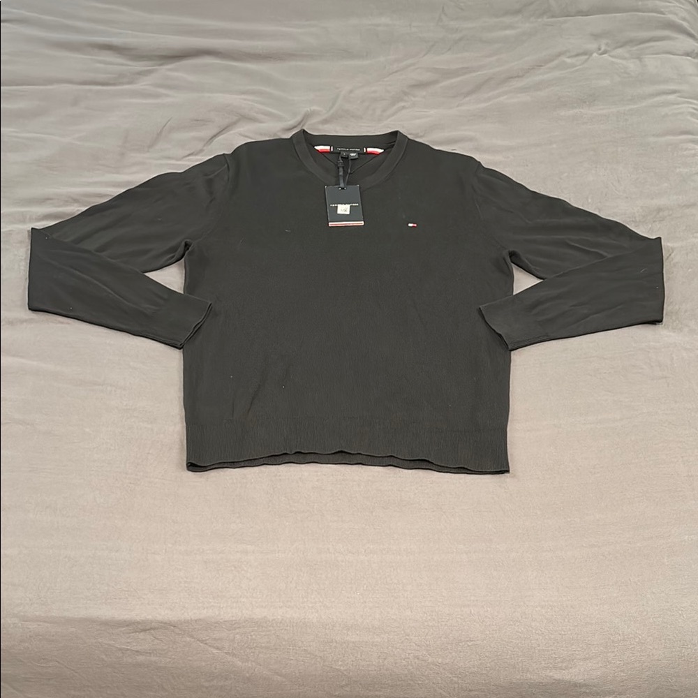 Tommy Hilfiger Black V-Neck Sweater